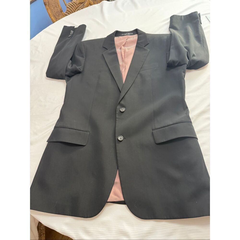 Hugo Boss Bowie Star Black 2 Button Wool Blazer Size 42R - Picture 5 of 11